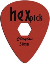 Clayton Hexpick plectrums 0.50 mm 6-pack