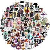 Umbrella Academy stickers - 100 stuks - Netflix serie sticker pack