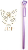 Lisas JDP Diamond Painting pen met Kristal bovenop; Kleur Paars