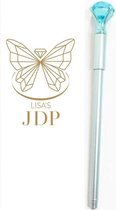 Lisas JDP Diamond Painting pen met kristal bovenop; Kleur: Appelblauwzeegroen