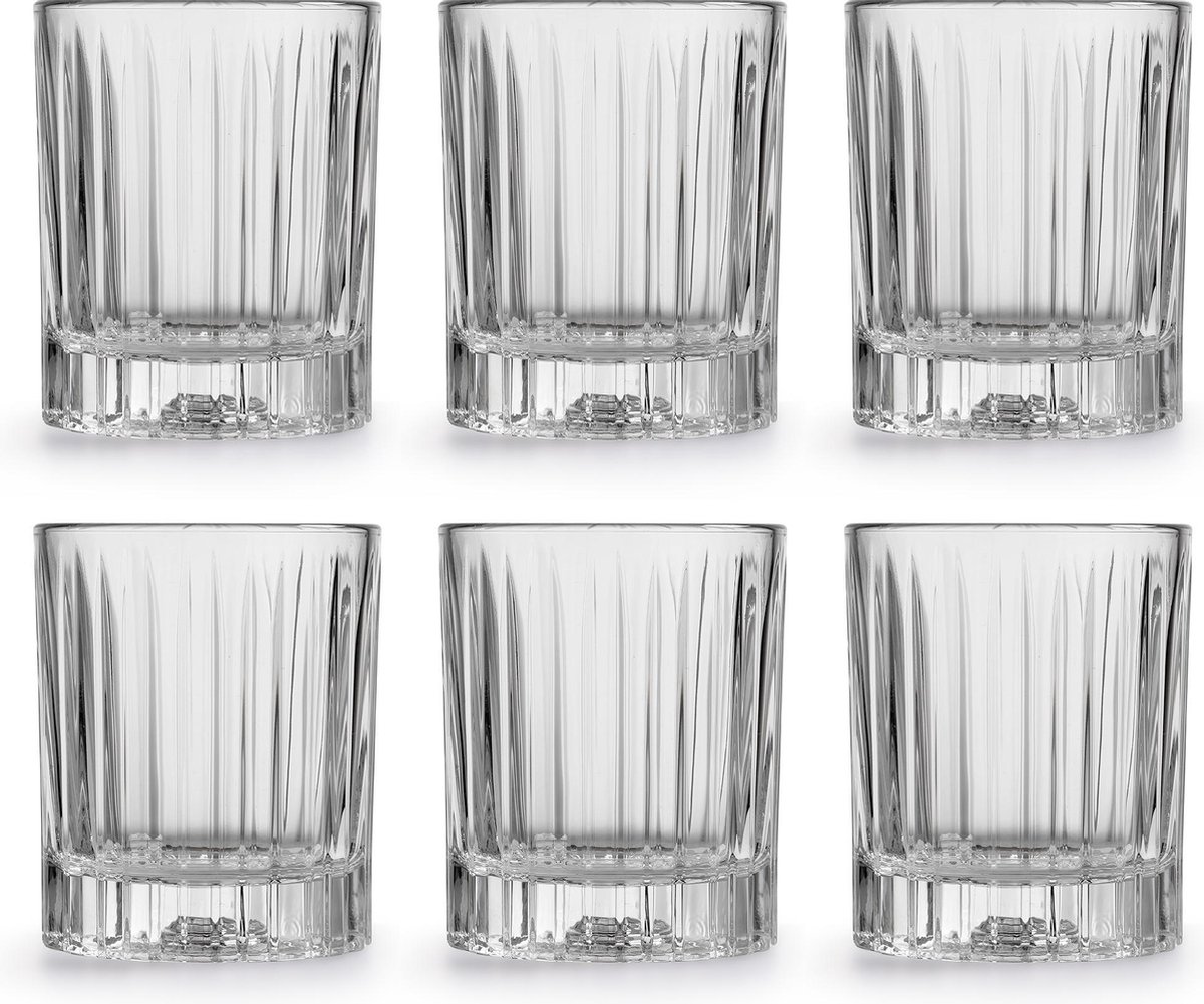 Libbey drinkglas Flashback - 355 ml / 35,5 cl - 6 Stuks - Vaatwasserbestendig - Hoge kwaliteit - Stevig glas - Klassiek vintage design