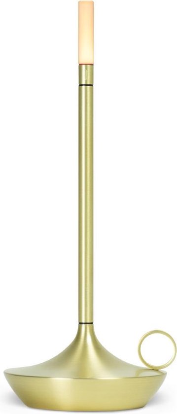 Graypants - Wick - Oplaadbaar Tafel Licht - Goud - USB-C - Ø12 cm