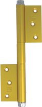 AMIG Veerscharnier Deurveer scharnier – 180 x 80 x 4mm - 40kg - Instelbare sluitkracht – Goud Aluminium