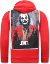 Joker Print Heren Hoodie  - Rood