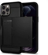 Spigen Slim Armor CS Case - Telefoonhoesje - Hoesje - Apple iPhone 12 Pro Max - Zwart
