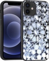 iMoshion Design voor de iPhone 12 Mini hoesje - Grafisch - Zilver Bling