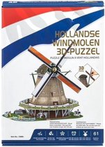 Puzzel - 3D puzzel - Molen - 3D puzzel -Hollands windmolen- 61stukjes - Windmill - Moulin a vent Hollandias - Puzzle