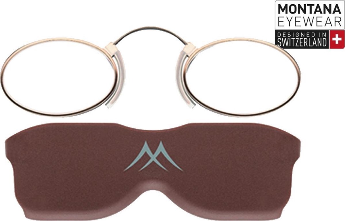 Montana Nose Reader Leesbril Ovaal Goud +2,00