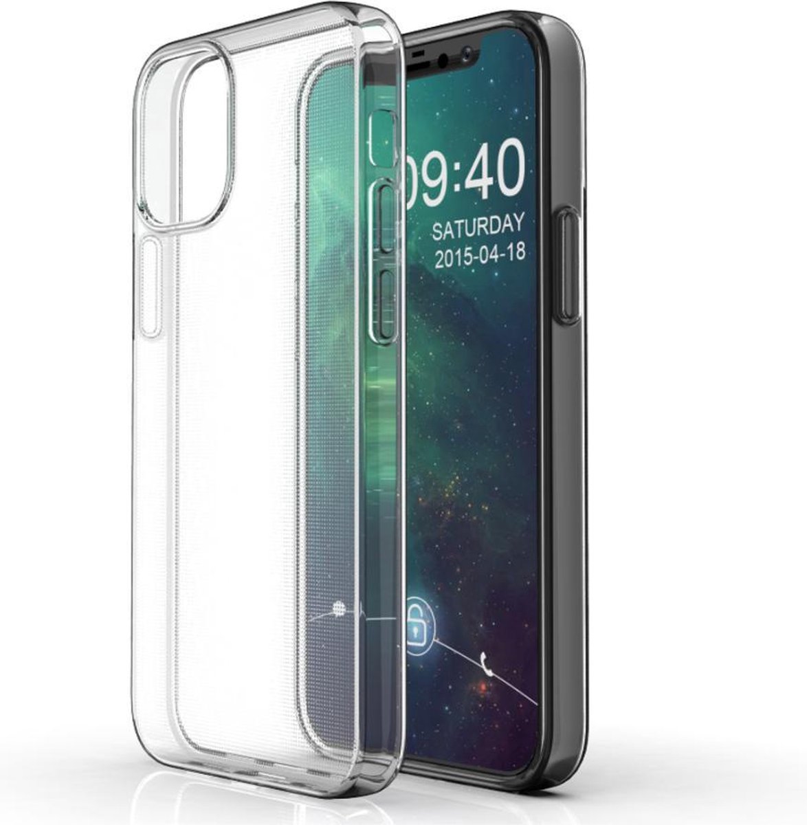 Apple Iphone 12 / 12 Pro siliconen hoesje - Transparant - SimarProducts * LET OP JUISTE MODEL *