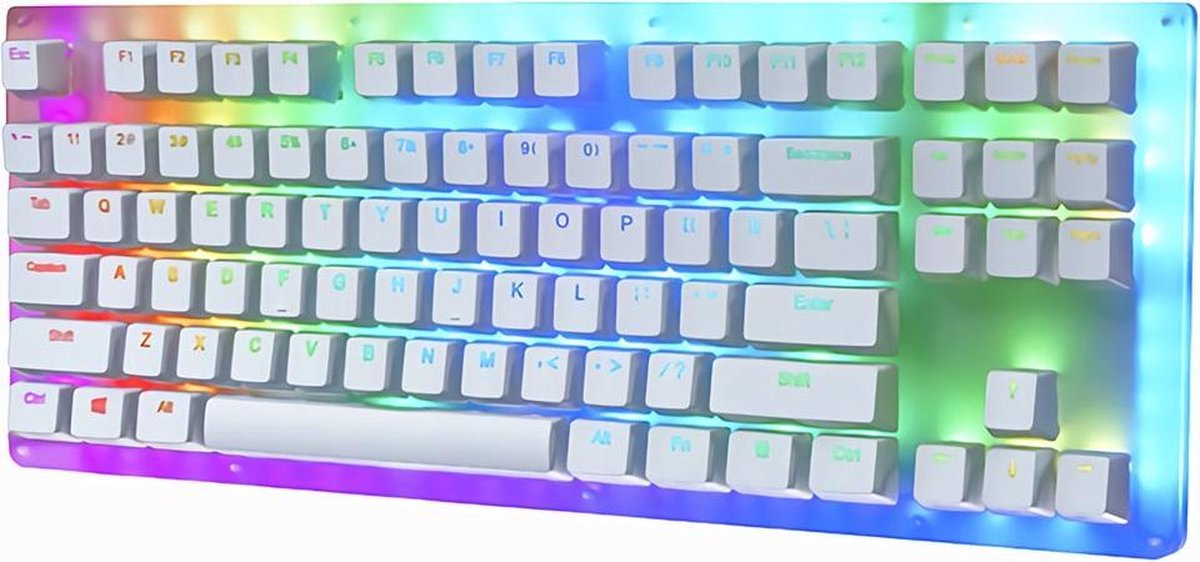 Womier K87 - Qwerty - TKL Mechanisch Gaming Toetsenbord - RGB - Gateron Yellow Switch - Hot-Swappable - USB-Type C