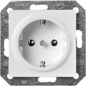 Siemens Delta i system wandcontactdoos enkel RA alu metallic