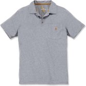Carhartt 103569 Force Cotton Delmont Pocket Polo - Relaxed Fit - Heather Grey - L
