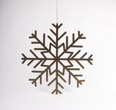 Kerstkaarten houder - Sneeuwvlok - Goud - Metaal - Kerstversiering - Kaartenhouder - Kerstkaart hanger