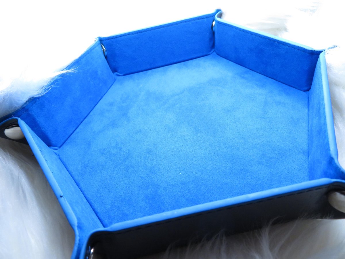 Dobbelstenen Bakje - Dobbelsteen Houder - Rollenspellen Spelen - Fluweel en Leer - Niet gespecificeerd - Blauw