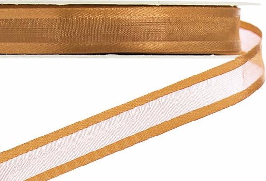 22 Meter Goudmetallic Organzalint – 10 Mm Breed, Perfect Voor Cadeaus, Kerst En Knutselwerk