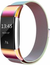 By Qubix - Fitbit Charge 2 milanese bandje (Large) - Multicolor - Fitbit charge bandjes