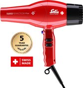 Bol.com Solis Swiss Perfection Plus 3801 Föhn - Haardroger met Smart Silencer - Rood aanbieding