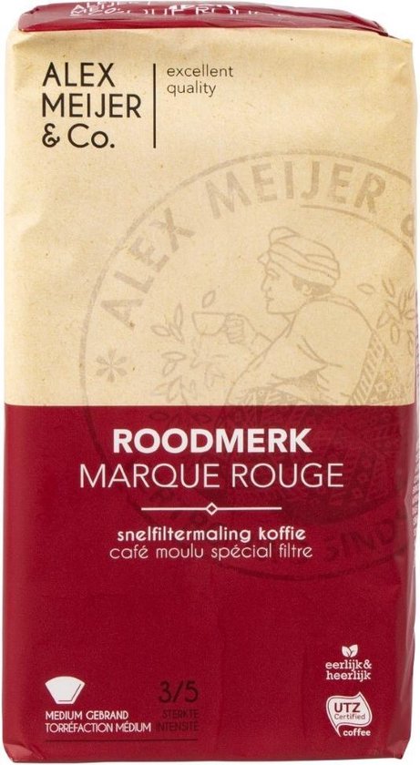 Alex Meijer Roodmerk snelfiltermaling koffie 6x250 gram