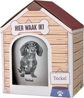 Mok – Teckel   – Dier – Puppy – Hond – Dieren – Mokken en bekers – Keramiek – Mokken - Porselein -  Honden – Cadeau -  Kado