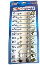 Knoopcel, verschillende batterijen, voor kleine elektronische accessoires, 24 stuks