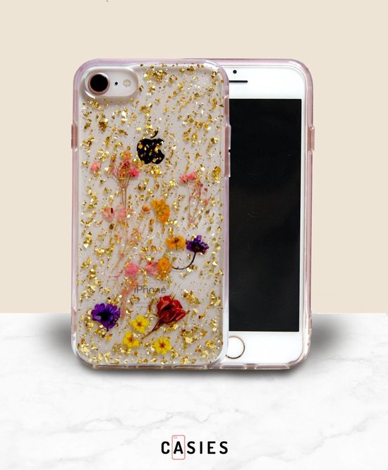 Casies Apple iPhone 12 / 12 Pro (6.1") gedroogde bloemen telefoonhoesje -  Dried flower... | bol.com