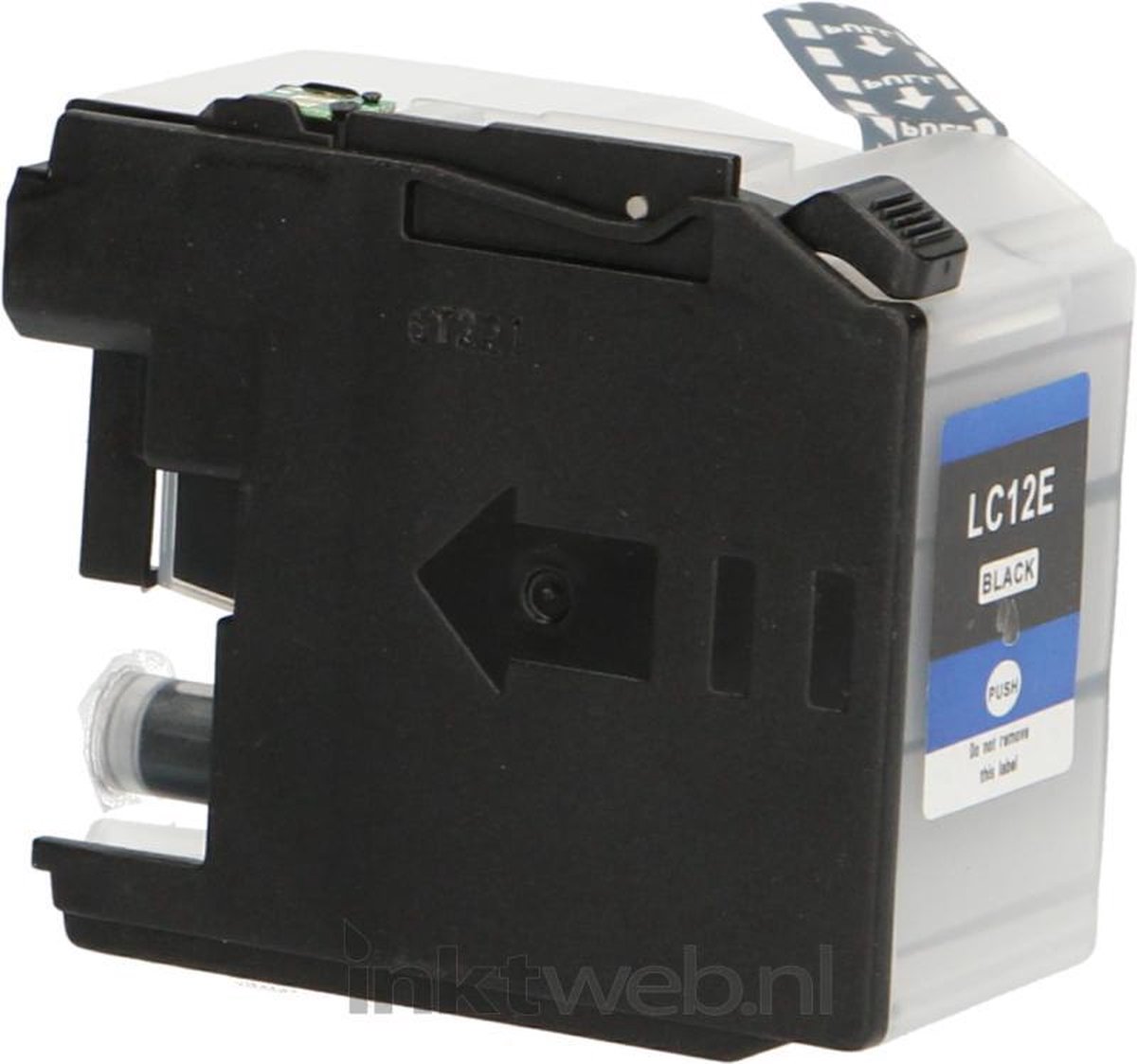 FLWR - Inktcartridge / LC-12EBK / Zwart - Geschikt voor Brother