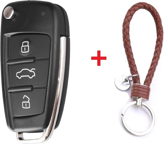Clé de voiture 3 boutons flip key Boîtier HU66ARS8 adapté pour clé Audi / TT  Quattro /... | bol