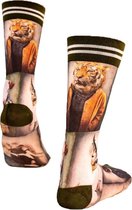 Sock My Feet - Grappige sokken heren - Maat 39-42 - Sock My Manimal - Diermens sokken - Funny Socks - Vrolijke sokken - Leuke sokken - Fashion statement - Gekke sokken - Grappige c