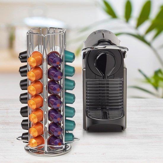 Navaris Tiroir à Capsule de Café - Rangement Support en Verre pour Dosette  Machine à Café Nespresso - Distributeur Range-Dosette 60 Capsules :  : Cuisine et Maison