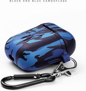 Airpods Case - Camouflage Blauw - Airpods Hoesje voor Apple Airpods 1 en 2