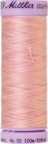 AMANN SILK-FINISH COTTON, MULTI-COLOR GAREN, ROZE-GEEL, 100M, COL. 9837, PER STUK