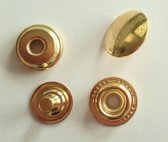 inslag drukknopen goud type 4-7 - metallic - 15 mm - gouden inslagdrukkers - 12 drukkers