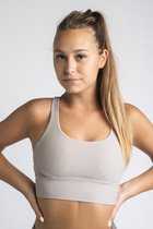 Aesthetic Wolf Ribbed Sports Bra - Sportbeha Dames - Grijs - Large