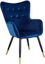 Interwonen - Fauteuil Romance - Velvet - Blauw