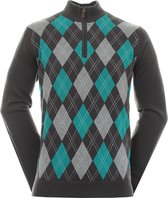 FootJoy Wool Blend Lined Argyle 1/2 Zip Sweater - M