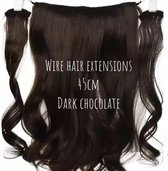 Wire hair visdraad hairextensions clip in extensions bruin
