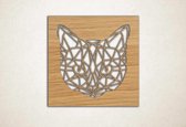 Line Art - Kat 6 vierkant - S - 45x46cm - Eiken - geometrische wanddecoratie