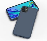 iPhone 12 hoesje - iPhone 12 / 12 Pro case cover - Blauw - Siliconen TPU hoesje met leuke kleur - Shock proof cover case -