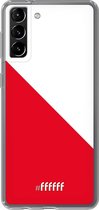 6F hoesje - geschikt voor Samsung Galaxy S21 Plus -  Transparant TPU Case - FC Utrecht #ffffff