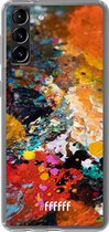 6F hoesje - geschikt voor Samsung Galaxy S21 Plus -  Transparant TPU Case - Colourful Palette #ffffff