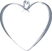 6 x Plexiglas in hartvorm- transparant- 8 cm hoog- hersluitbaar-ook op te hangen