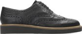 Clarks Baille Brogue - Black Leather - Vrouwen - Maat 39