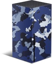 XBOX Series X Console Skin Camouflage Blauw Sticker