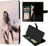 Coque Samsung Galaxy S21 FE avec impression - Étui portefeuille - Porte-cartes et languette magnétique - Cheval