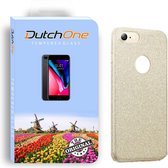 Iphone 7 Goud Glitter Hoesje - Iphone 8 Siliconen Case Goud Glitter - Iphone SE 2020 Goud Glitter Back Cover