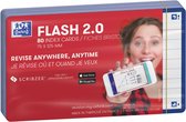Oxford Flash 2.0 - Flashcards - Gelijnd - A7 - Blauw rand - 80 stuks