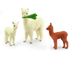 foto van schleich WILD LIFE - Alpaca famillie - Speelfigurenset - Kinderspeelgoed voor Jongens en Meisjes - 3 tot 8 jaar - 42544