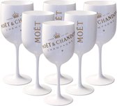 Moët & Chandon ice champagneglazen - Acryl - 6 stuks - Wit