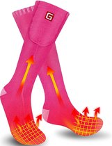 Oplaadbare elektrisch verwarmde sokken | Roze | Comfortabele thermische sokken op batterijen | Thermische sokken| Sport Outdoor Camping Wandelen Warme wintersokken | Unisex