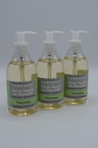 3x vloeibare zeep verveine in handige fles met pomp - gemaakt in de Provence - voor handen, douche en voor in bad - 100% natuurlijke ingrediënten - savon liquide